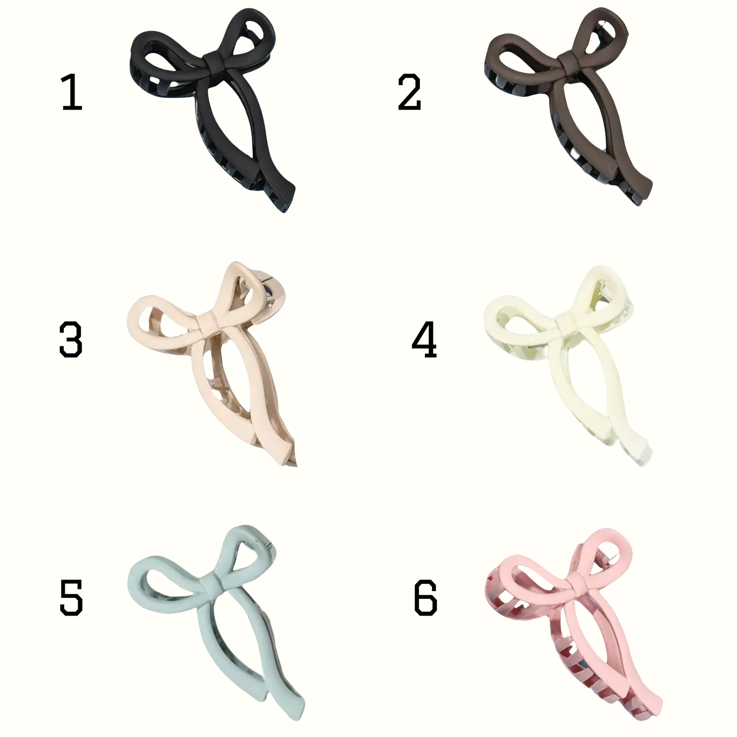 Large Bow Claw Clips