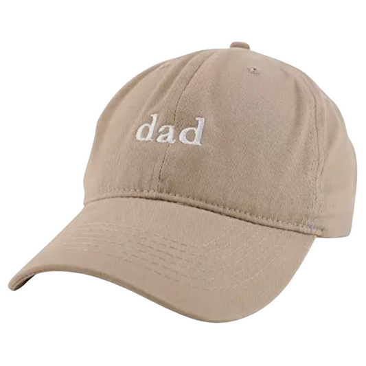 Khaki Embroidered Dad Hat