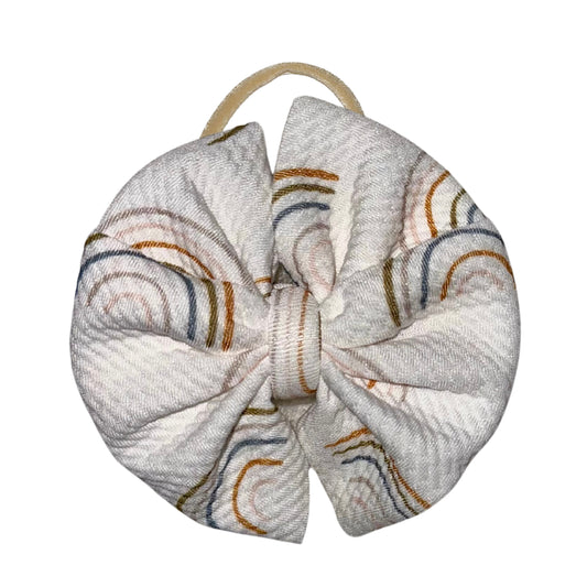 Rainbow Baby Messy Nylon Headband