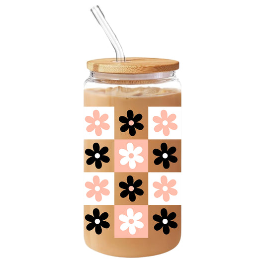 Floral Glass Cup