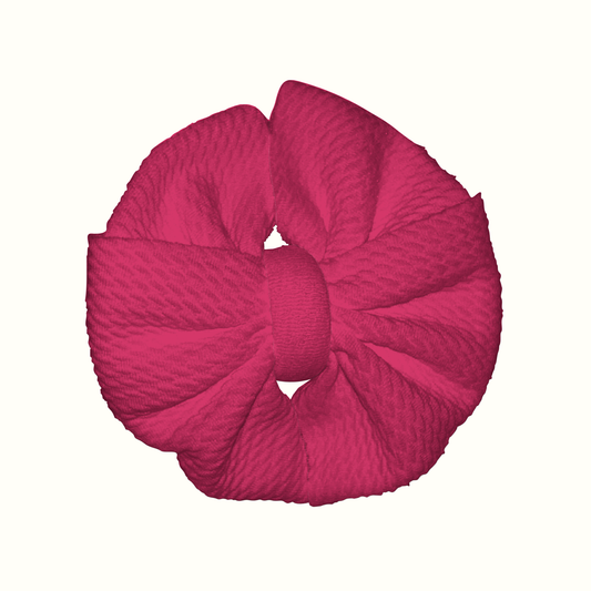 Pink Ruby Messy Clip Bow