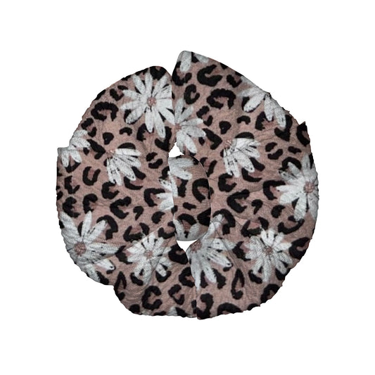 Little Miss Leopard Messy Clip Bow