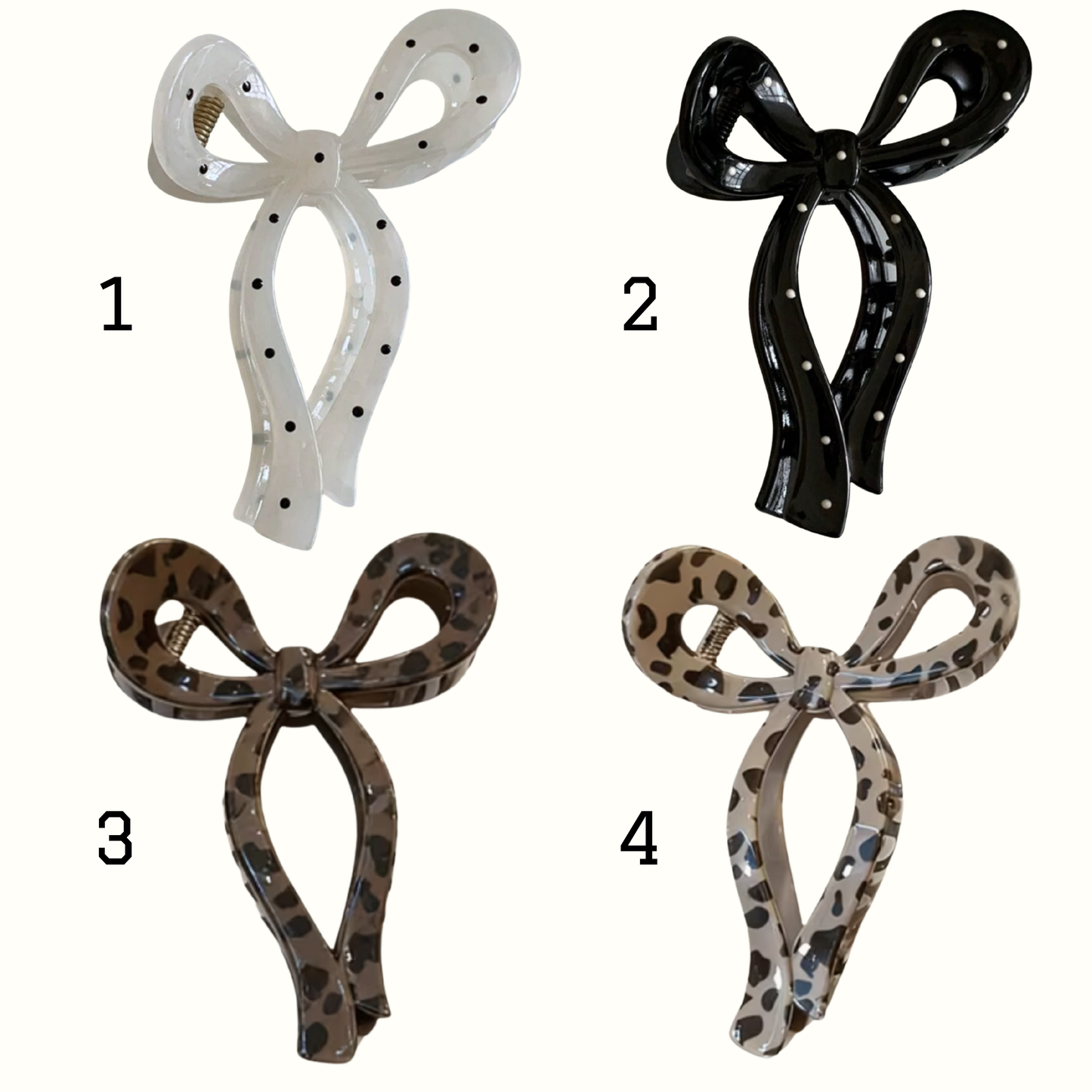 Large Bow Claw Clips