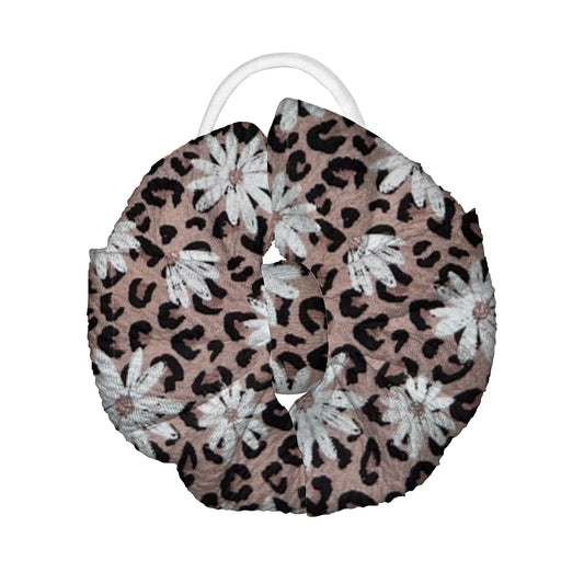 Little Miss Leopard Messy Nylon Headband