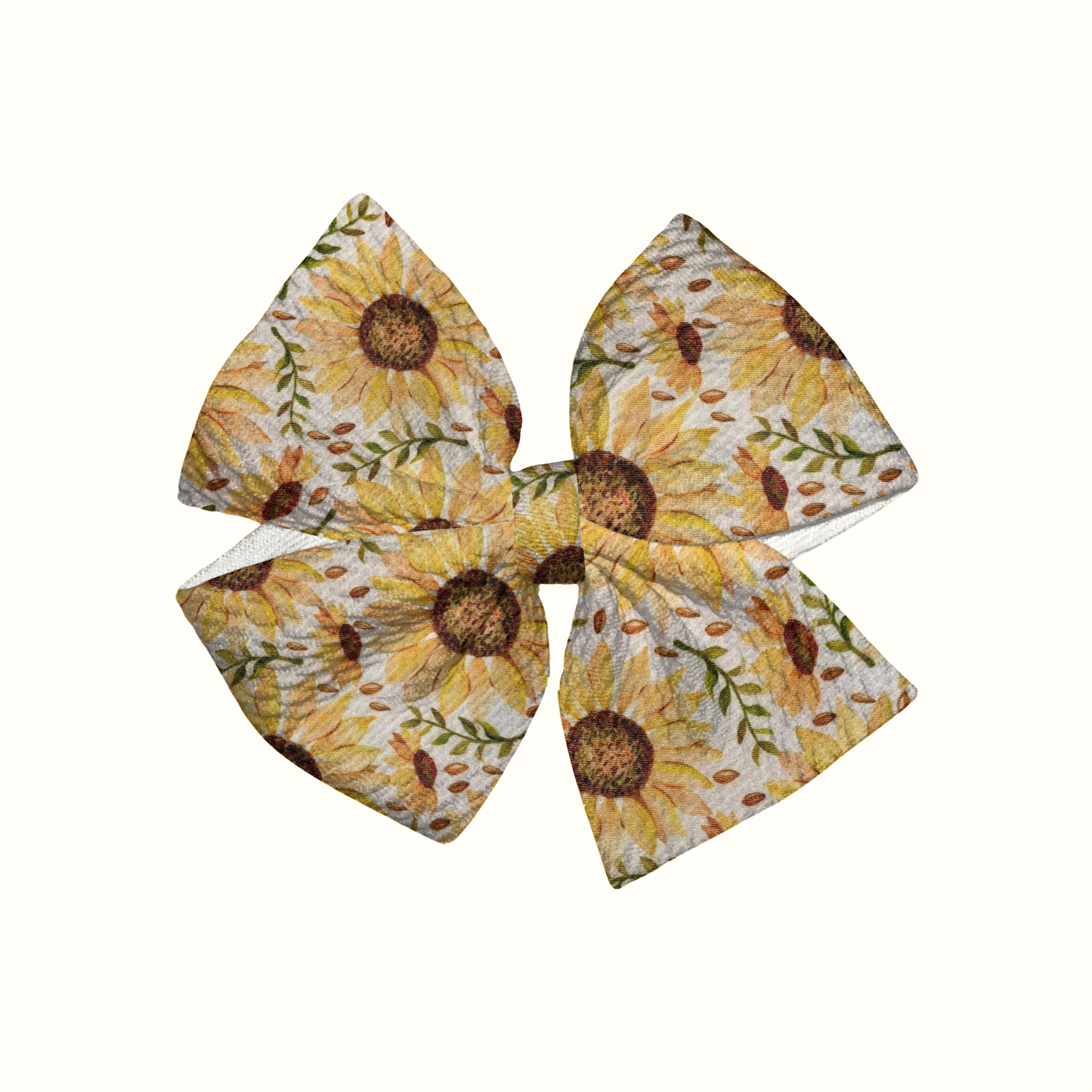 Sunflower Field Pinwheel Clip Bow