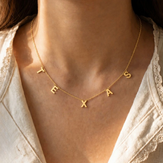 Gold Texas Charm Necklace