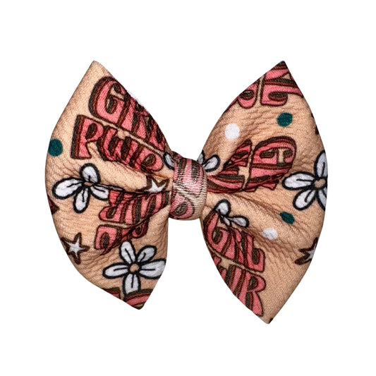 Girl Power Clip Bow