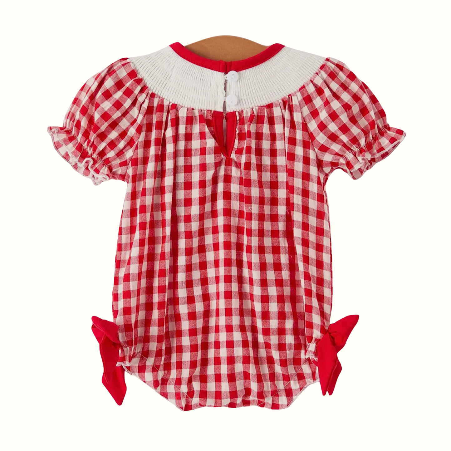 Cherry & Bow Smocked Romper