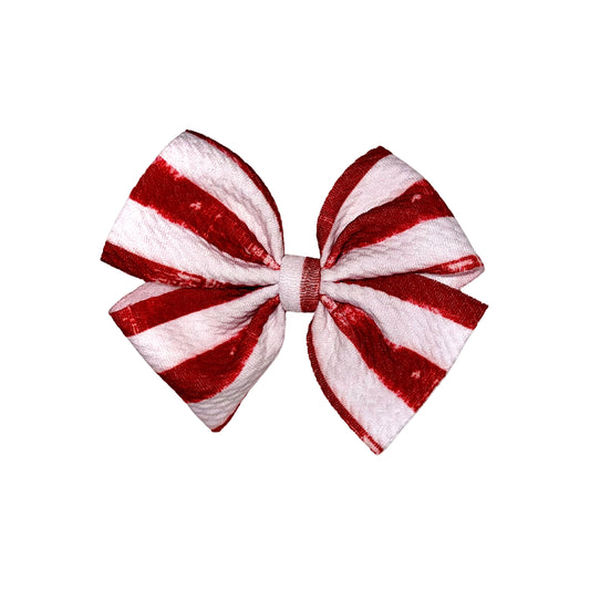 Stripes Pinwheel Clip Bow