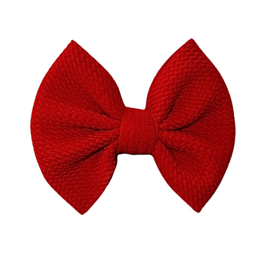 Rosey Red Clip Bow