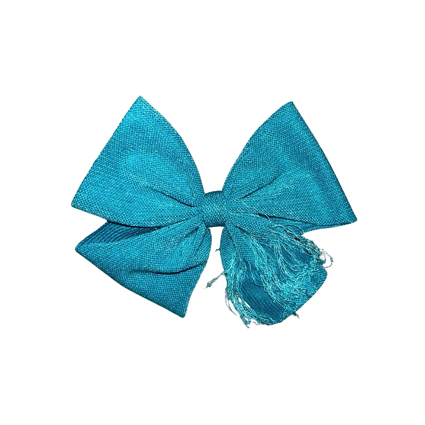 Distressed Cookie Monster Pinwheel Clip Bow