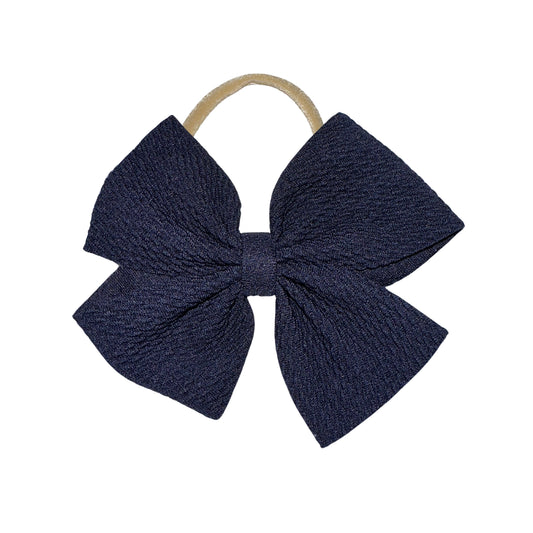 Navy Pinwheel Nylon Headband