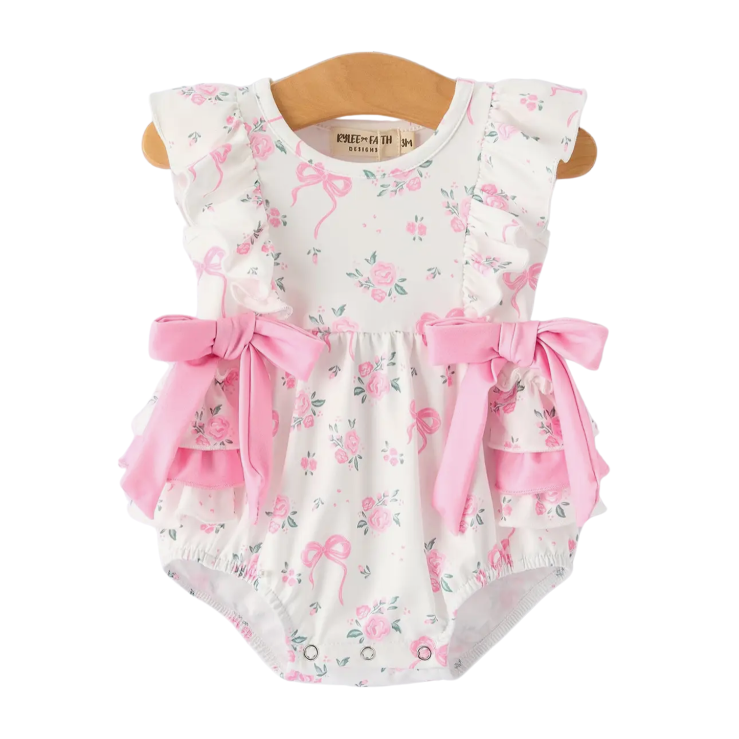 Pink Floral Bubble Romper