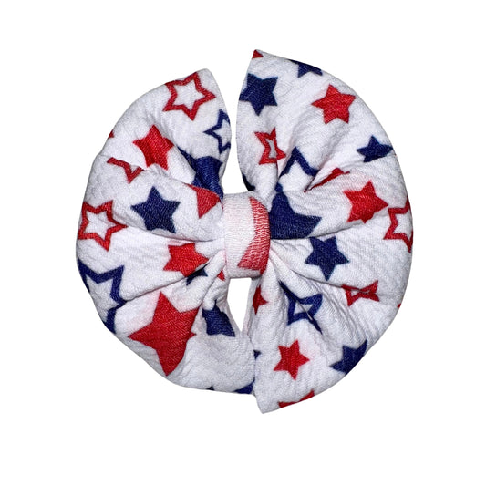 Honor The Fallen Messy Clip Bow