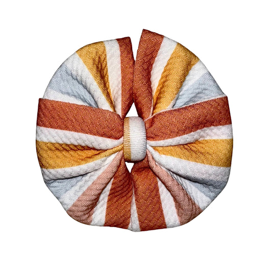 Summer Stripes Messy Clip Bow