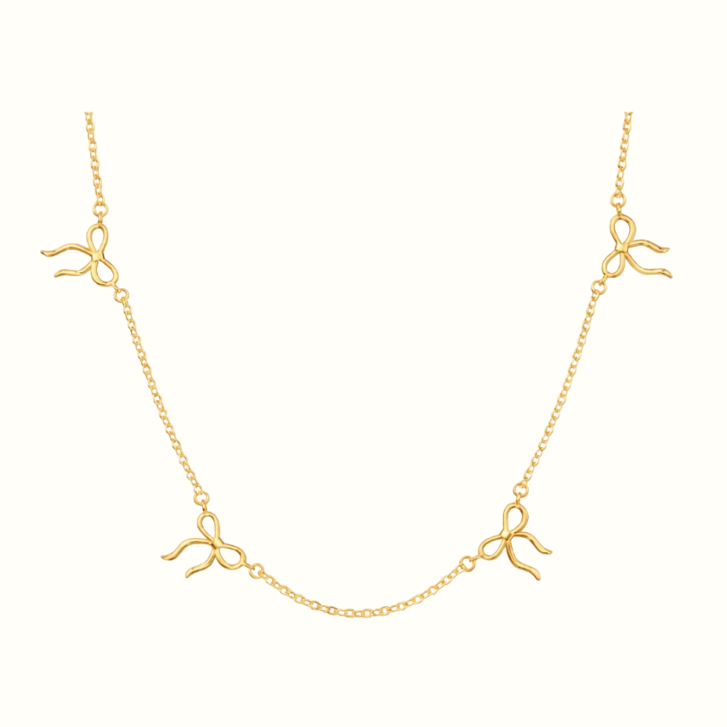 Gold Bow Necklace