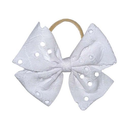 Pearl White Pinwheel Nylon Headband
