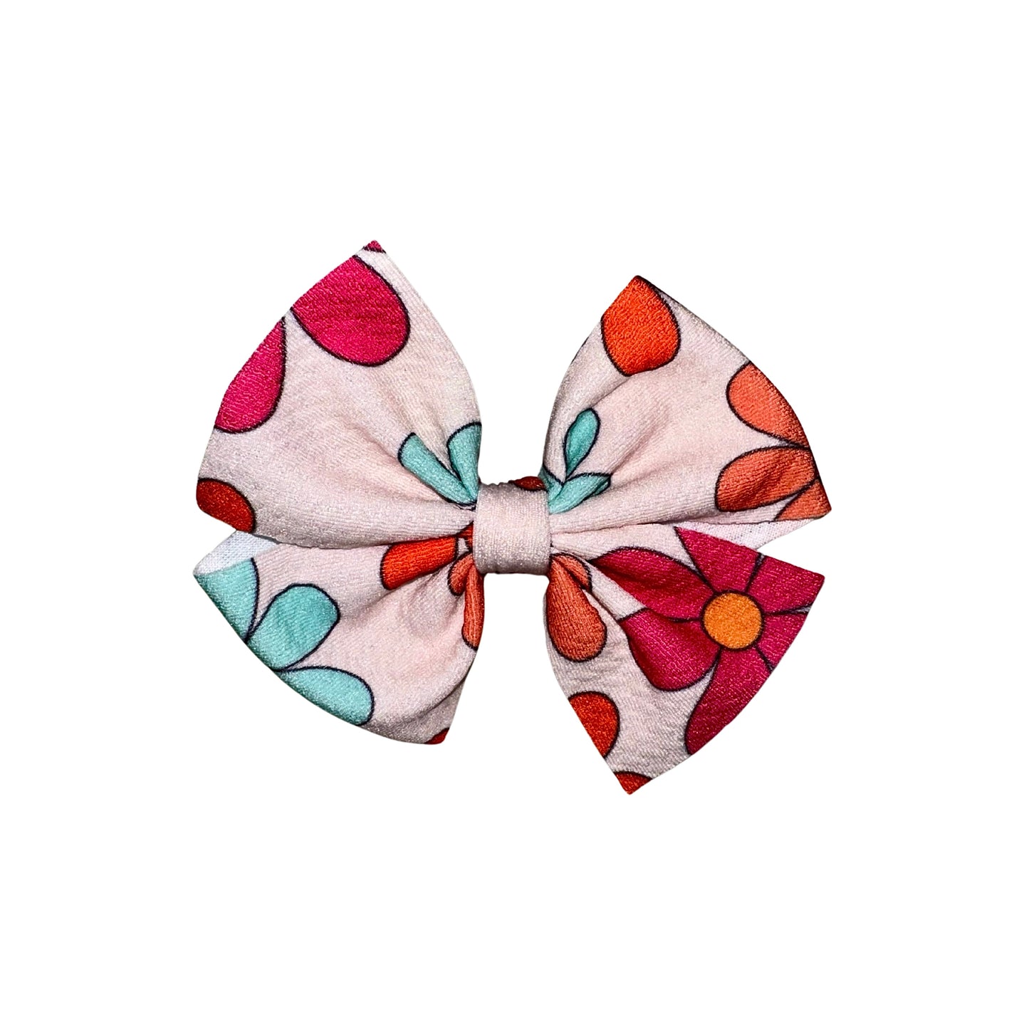 Daisy Girl Pinwheel Clip Bow