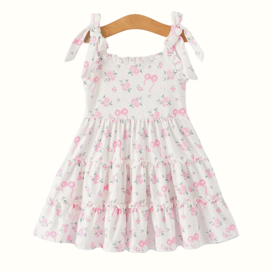 Pink Floral Twirl Dress