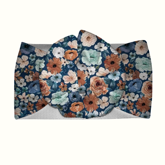 Dusk Blooms Messy Headwrap