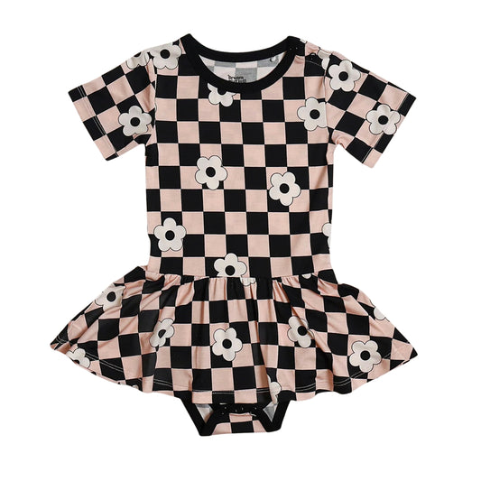 Daisy Checks Bamboo Flutter Dress