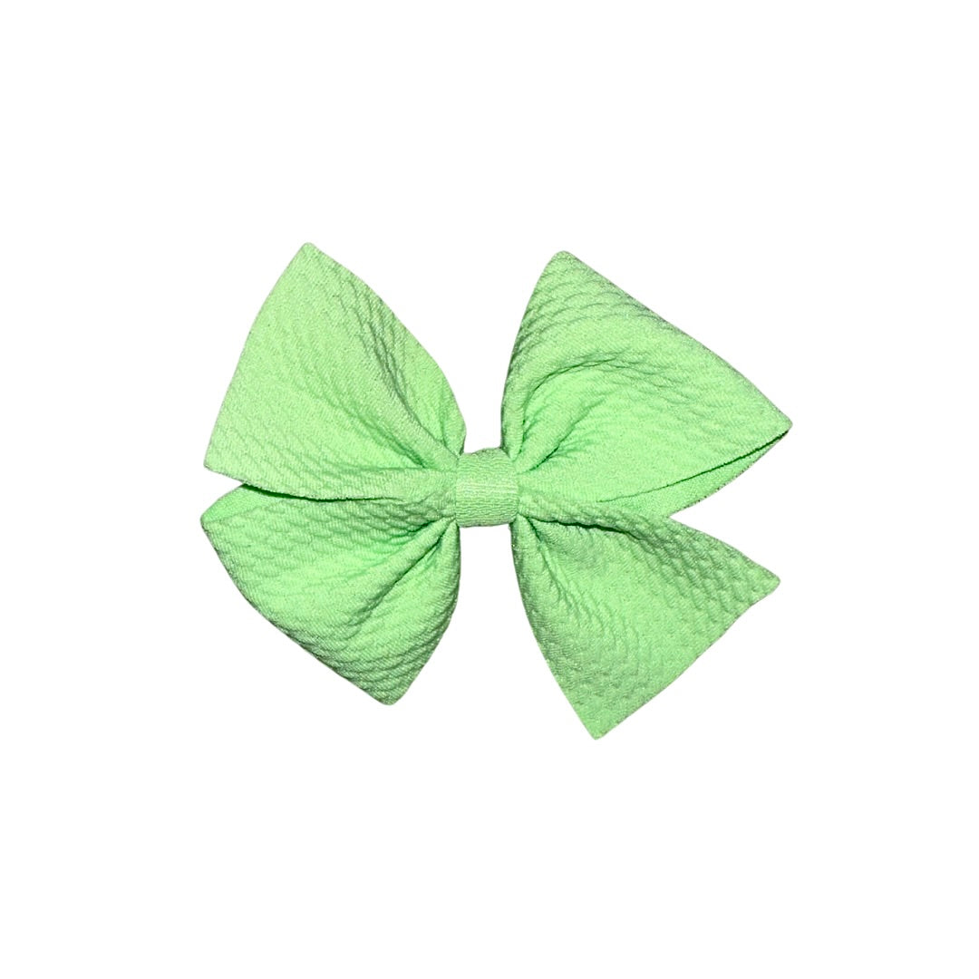 Honeydew Pinwheel Clip Bow