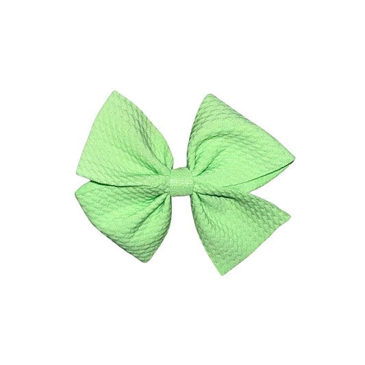 Honeydew Pinwheel Clip Bow