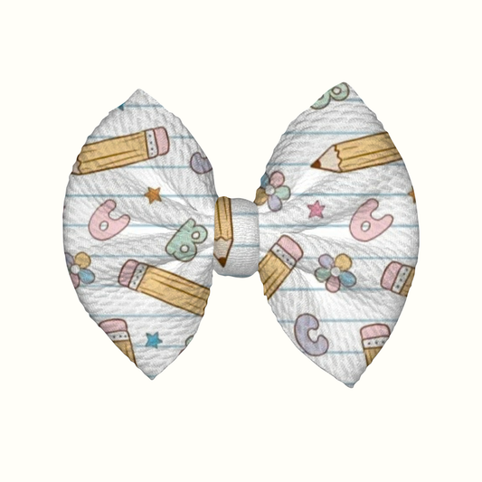 Pencil Me Pretty Clip Bow
