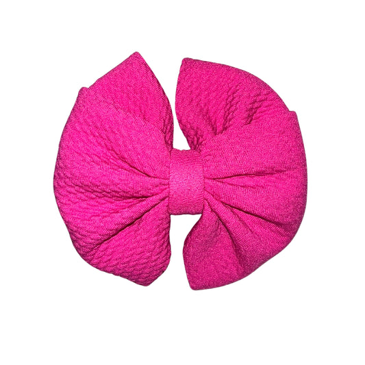 Magenta Messy Clip Bow