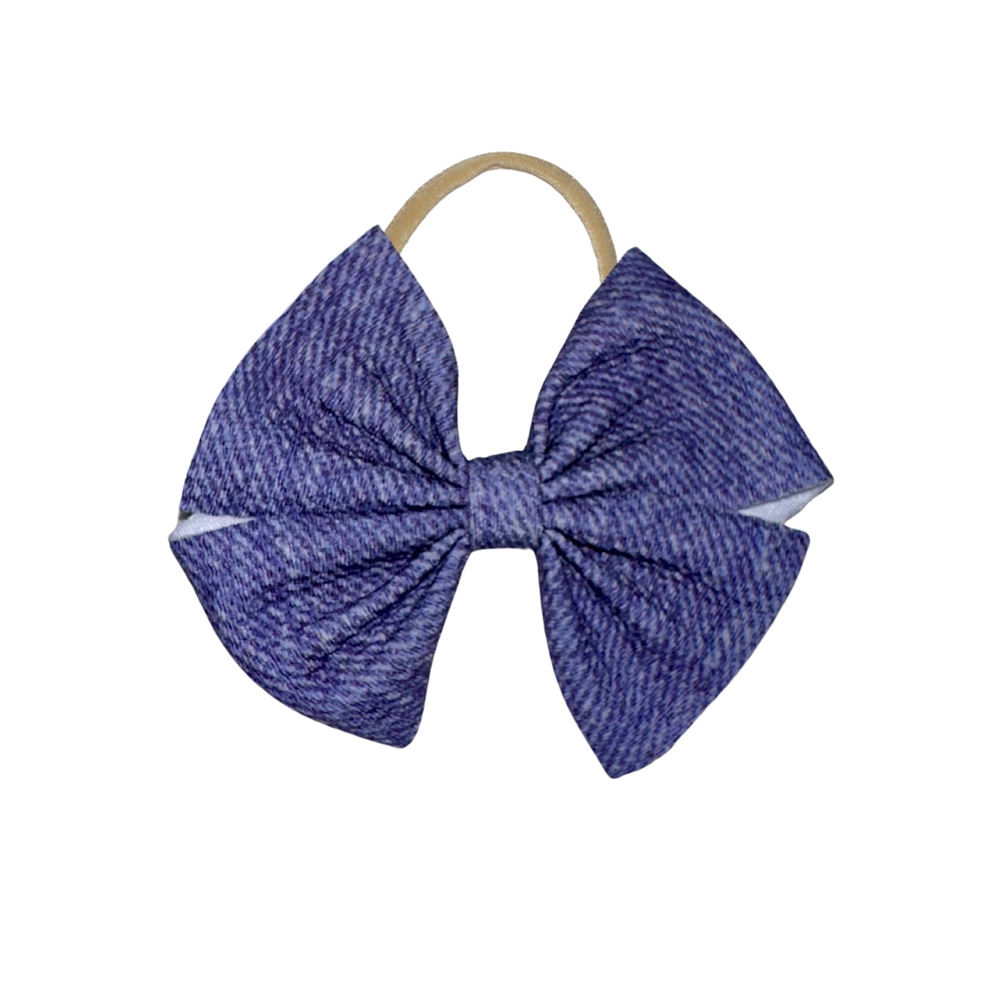Blue Jean Pinwheel Nylon Headband