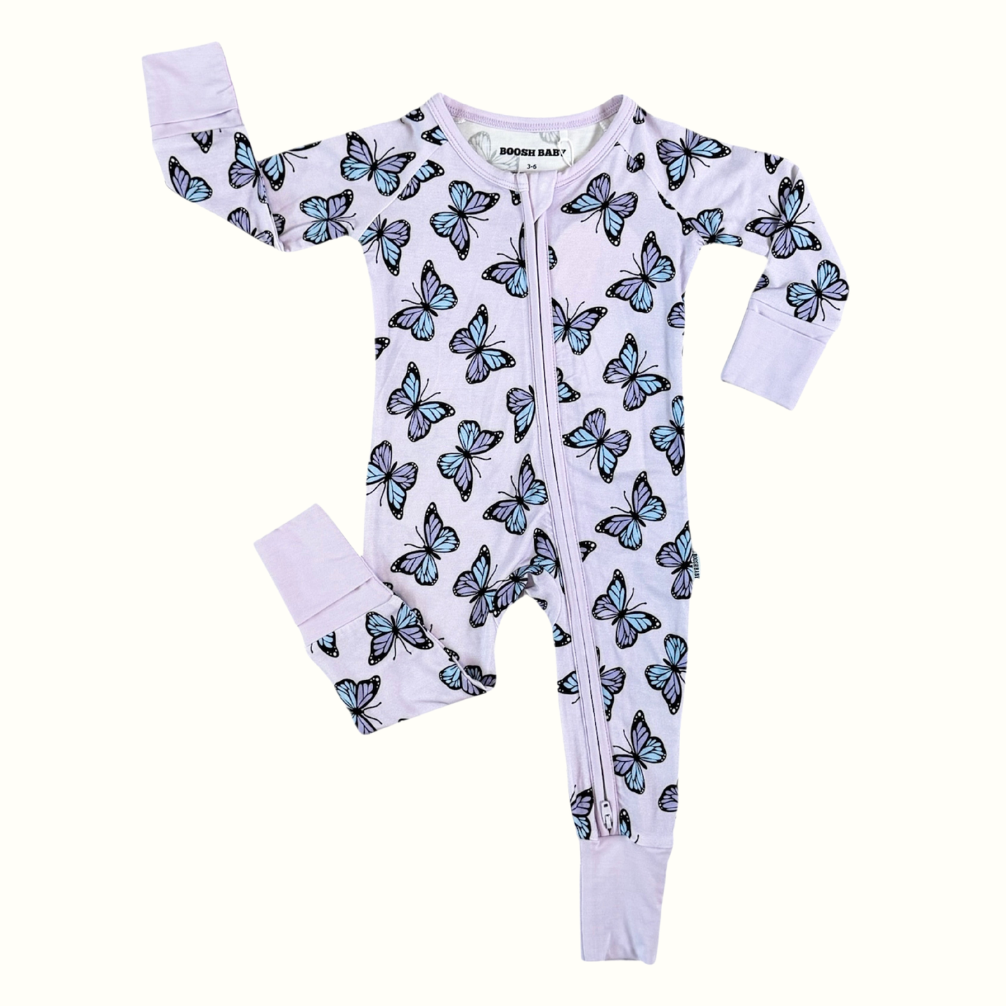 Purple Butterflies Bamboo Convertible Romper