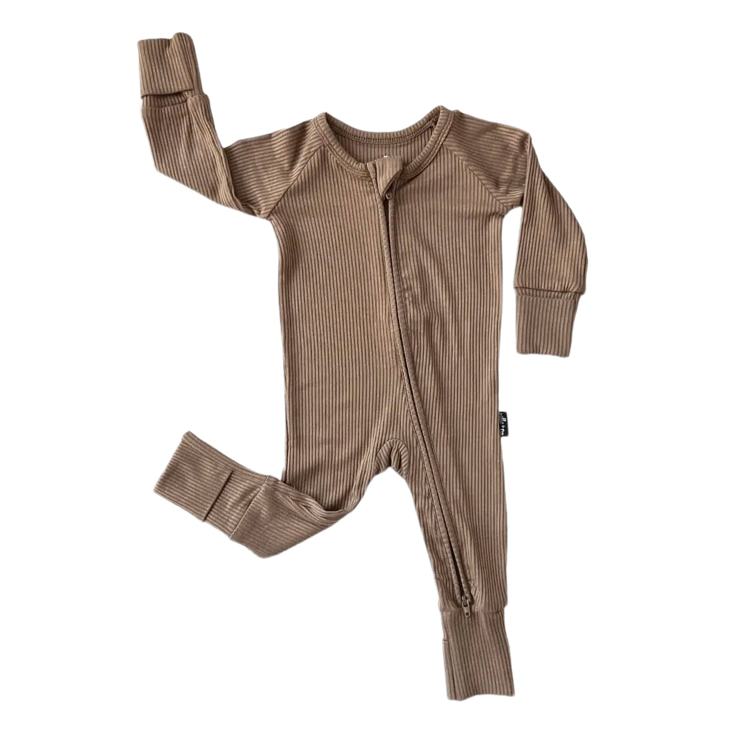 Mocha Ribbed Bamboo Convertible Romper