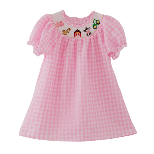 Pink Farm Smocked Dress