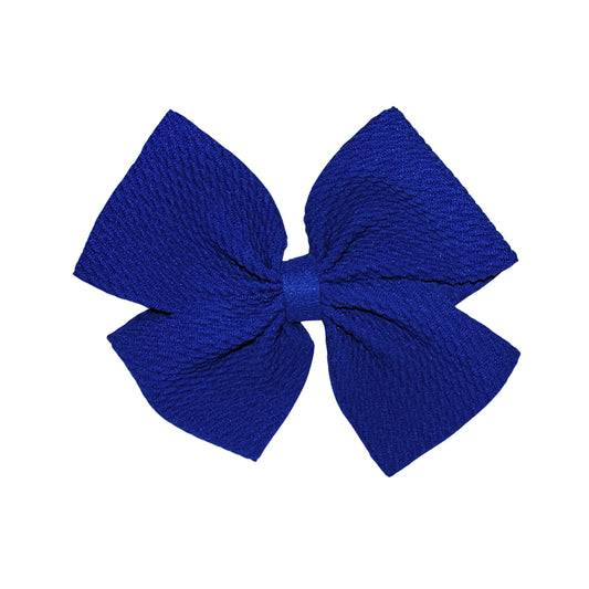 Light It Up Blue Pinwheel Clip Bow