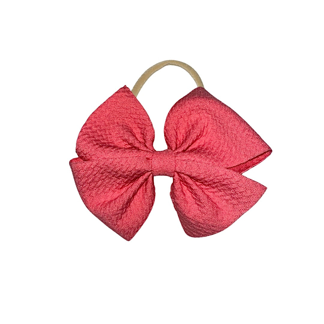 Flamingo Pink Pinwheel Nylon Headband