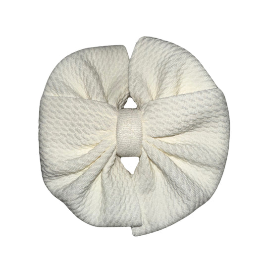 Vanilla Bean Messy Clip Bow