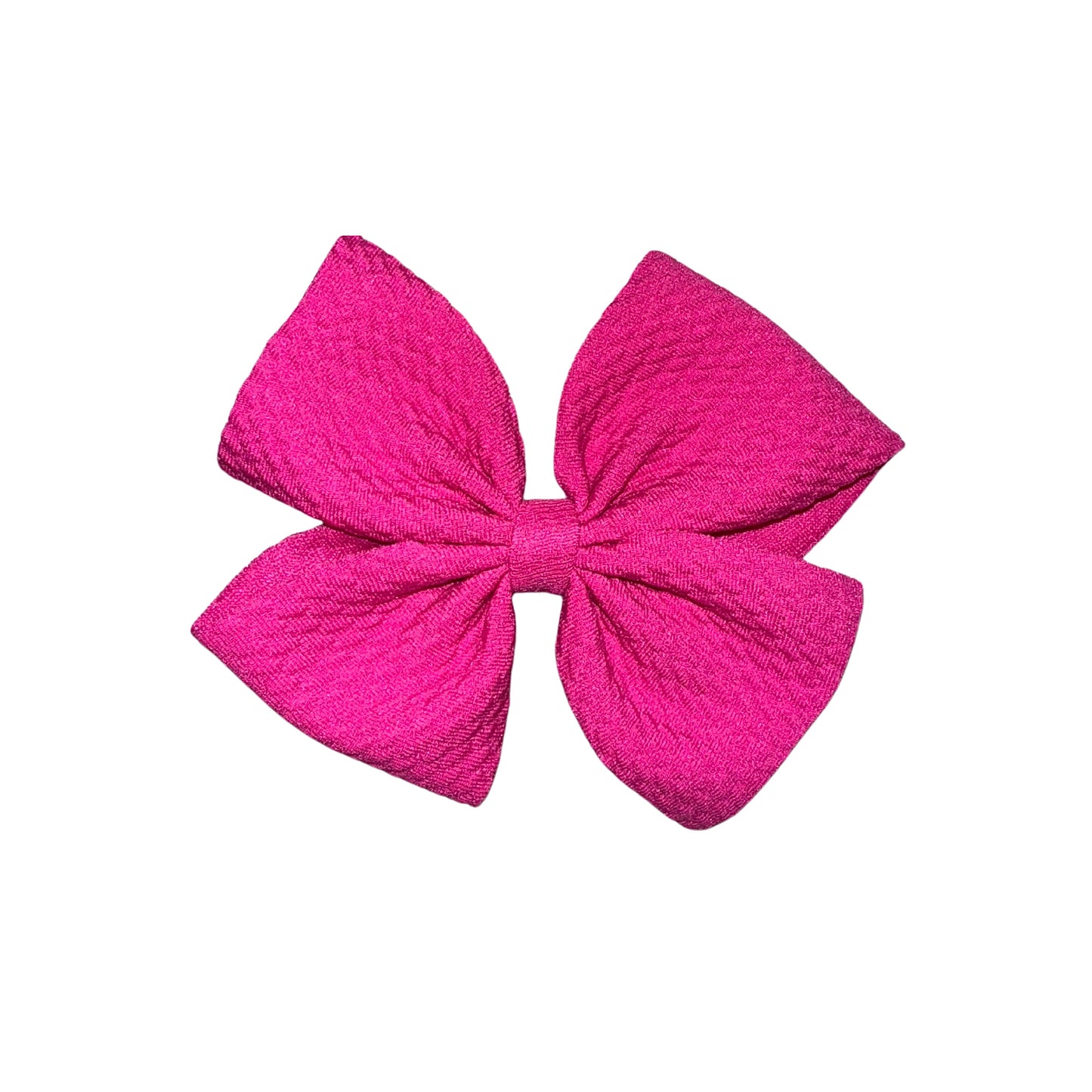 Magenta Pinwheel Clip Bow