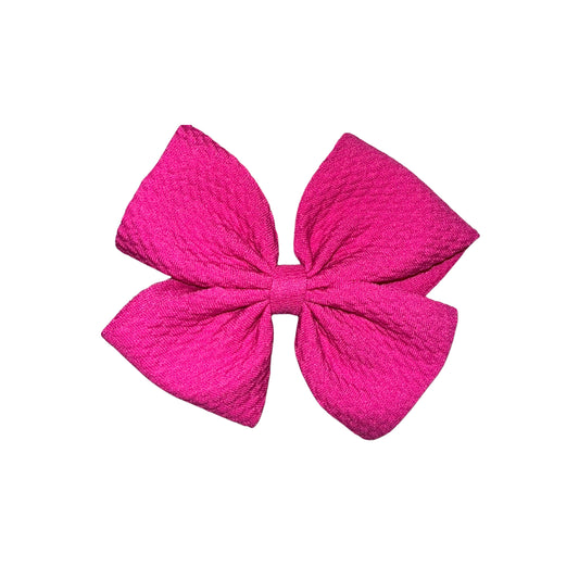 Magenta Pinwheel Clip Bow