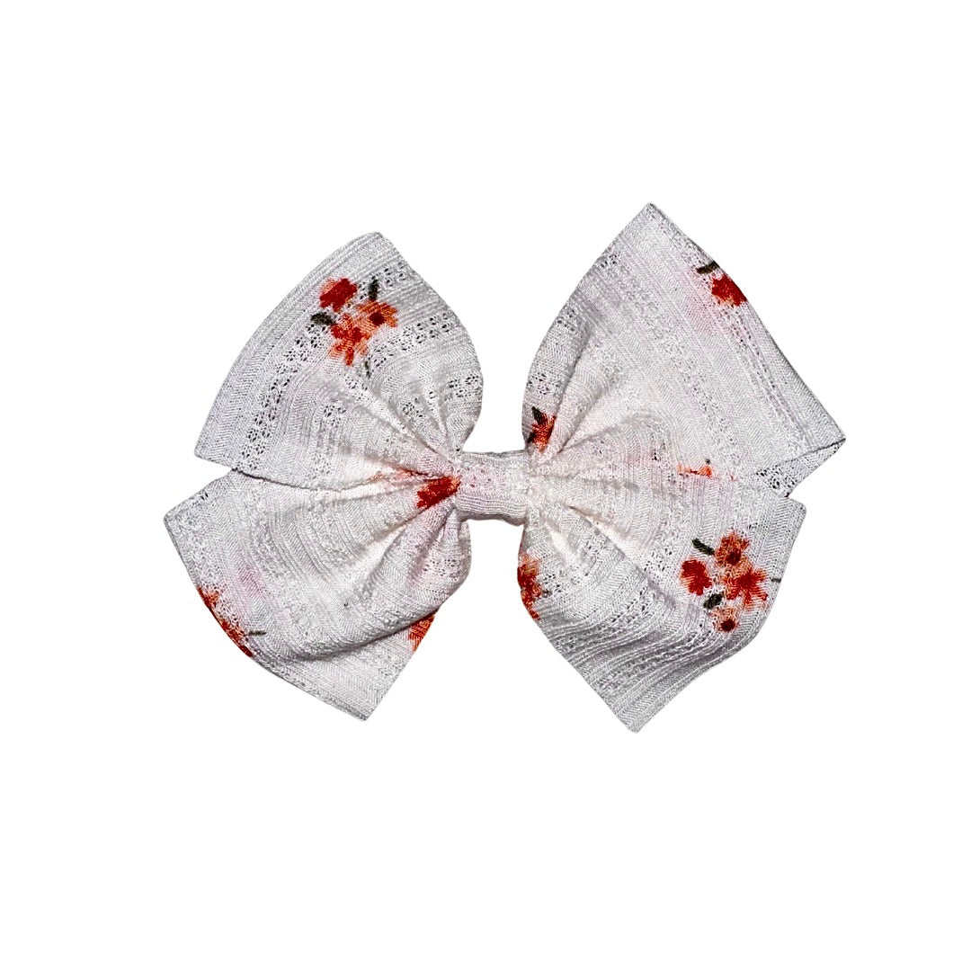 Dainty Wildflowers Pinwheel Clip Bow