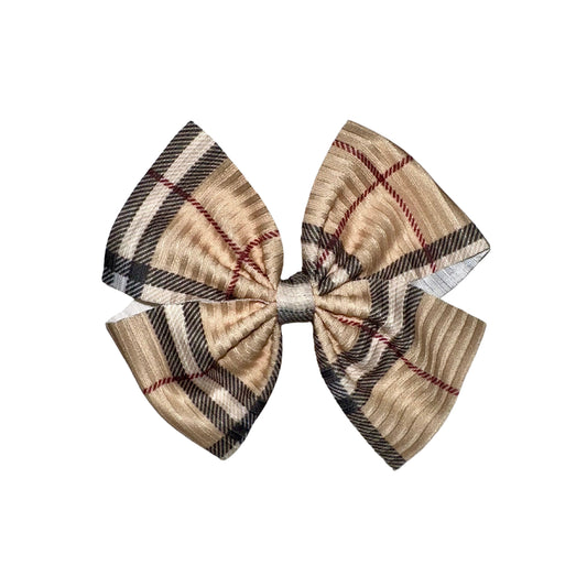 Fall Flannel Pinwheel Clip Bow