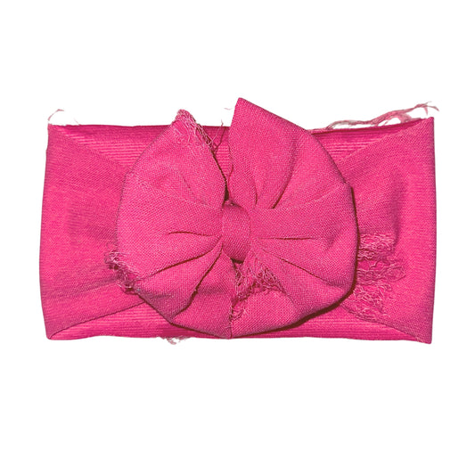 Distressed Pink Dragon Fruit Messy Headwrap