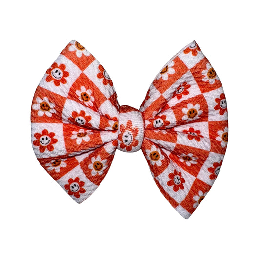 Groovy Checks Clip Bow
