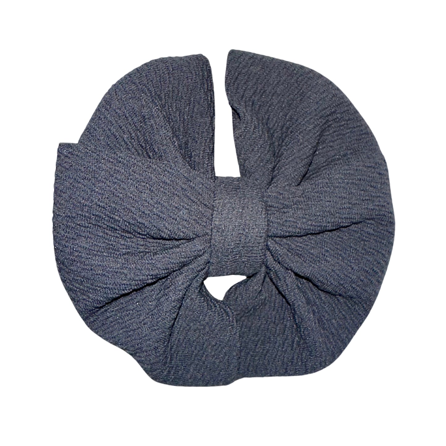 Charcoal Grey Messy Clip Bow