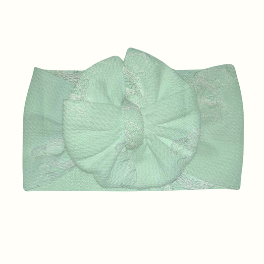 Distressed Mint Messy Headwrap