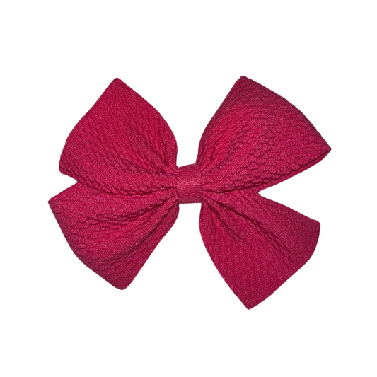 Pink Ruby Pinwheel Clip Bow