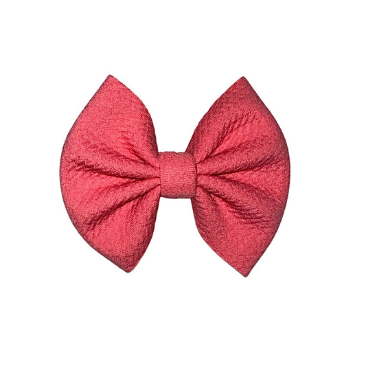 Flamingo Pink Clip Bow