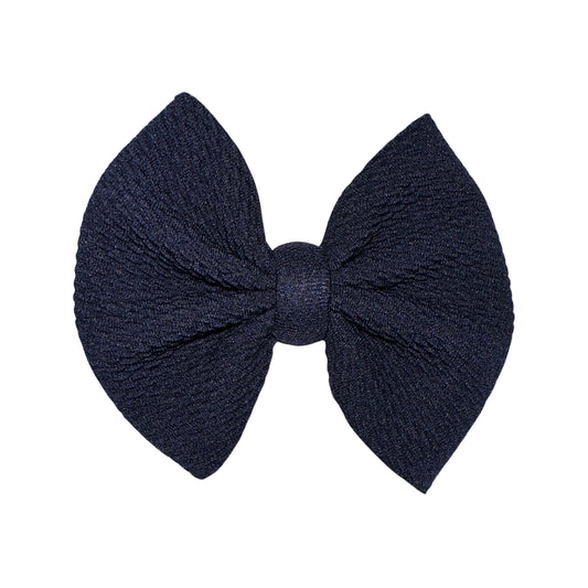 Navy Clip Bow