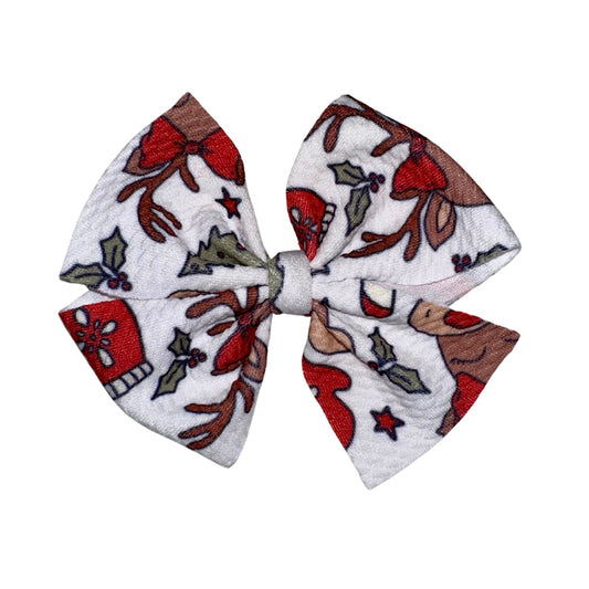 Holiday Cheer Pinwheel Clip Bow