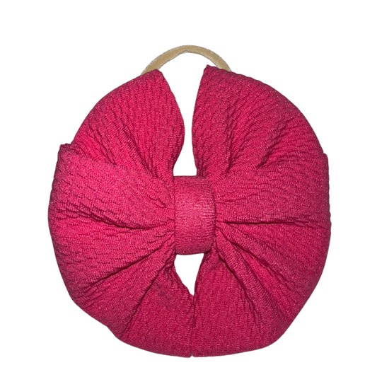 Pink Ruby Messy Nylon Headband