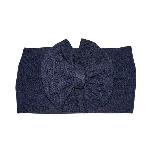 Navy Messy Headwrap